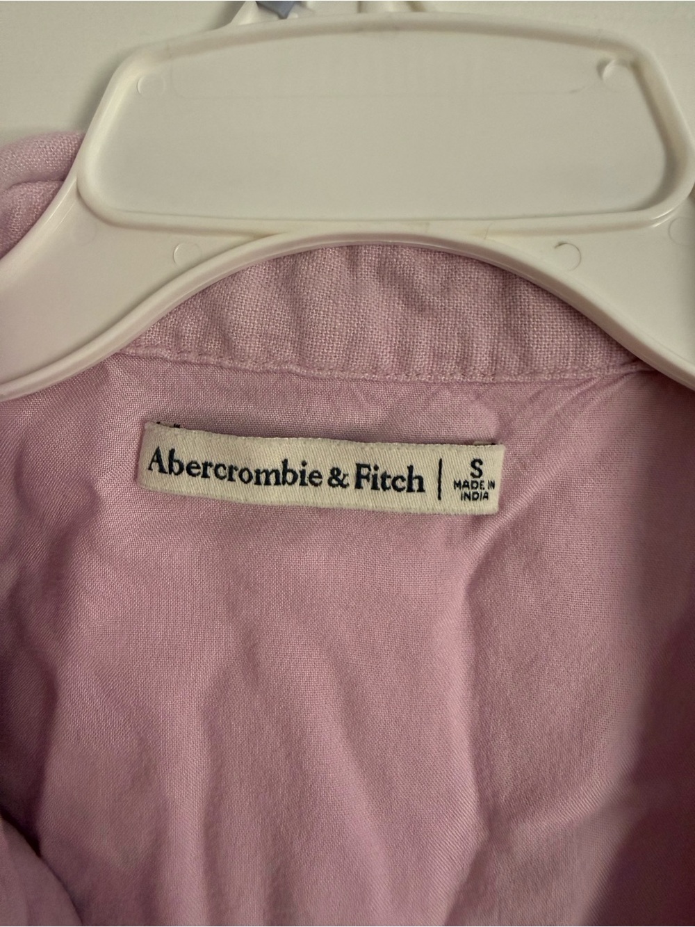Abercrombie & Fitch Dusty Lilac/Pink Tie-Waist Linen cut out Mini Dress - Picture 3 of 6